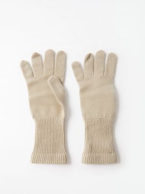 Кашемировые перчатки Arch4 бежевые