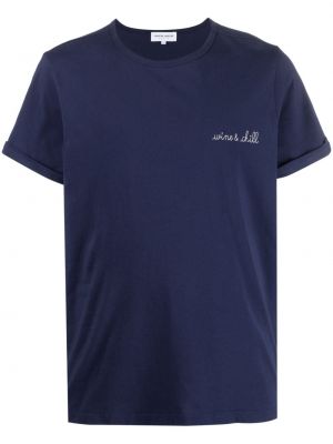Памучна тениска Maison Labiche синьо