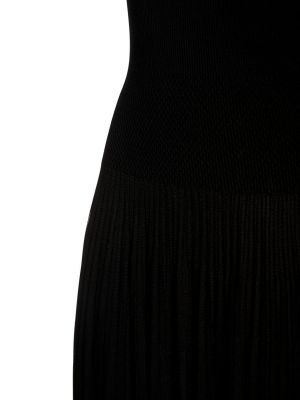 Plisované viskózové mini šaty Versace černé