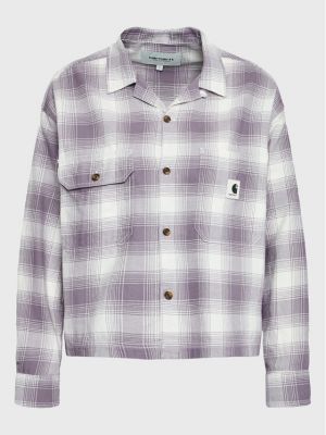 Relaxed fit marškiniai Carhartt Wip violetinė