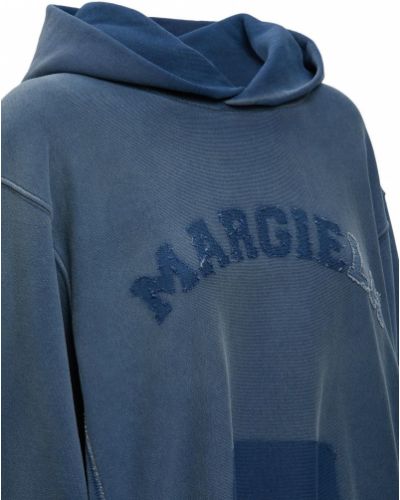 Jersey pamut kapucnis melegítő felső Maison Margiela kék