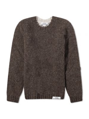Двусторонний трикотажный свитер A.p.c. коричневый