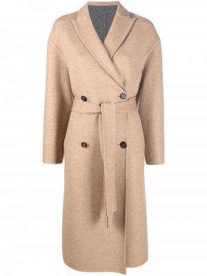 Кашемировое пальто Brunello Cucinelli, бежевое