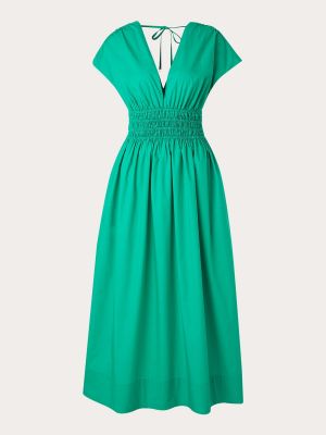 Vestido midi de algodón Faithfull The Brand verde