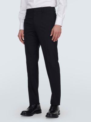 Vunene klasične hlače Valentino crna