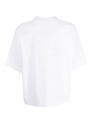 Haftowana koszulka bawełniana Axel Arigato biała