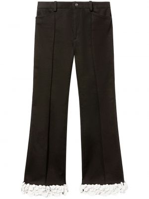Pantaloni cu model floral Pucci negru