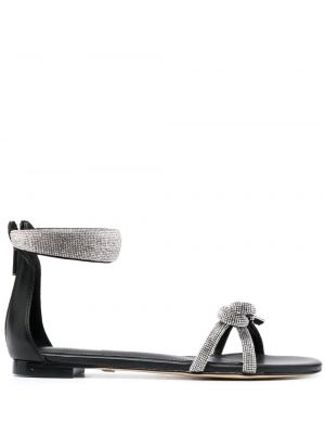 Krištáľové sandále bez podpätku Paul Warmer čierna