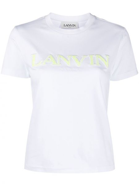 Raštuotas marškinėliai Lanvin balta