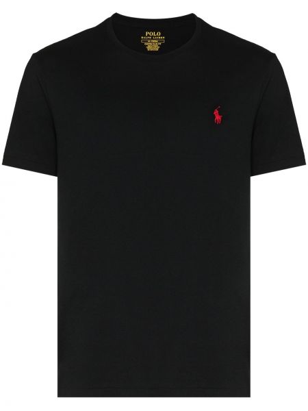 Broderet t-shirt Polo Ralph Lauren sort