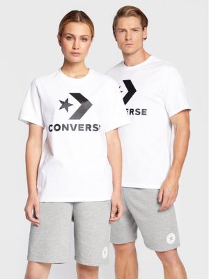 Със звездички топ Converse бяло