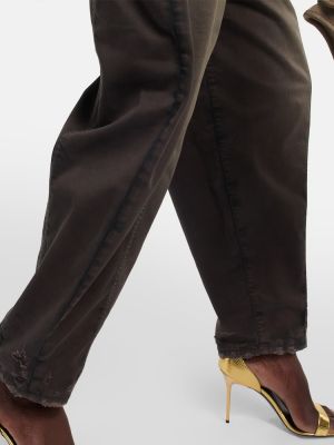 High waist boyfriend jeans ausgestellt Balmain braun