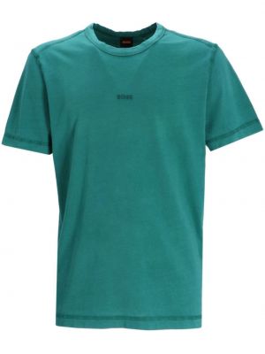 T-shirt di cotone Boss verde