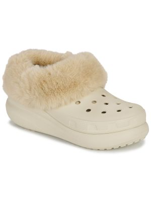 Béžové pantofle Crocs