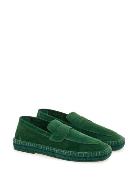 Semišové loafers Ferragamo zelené