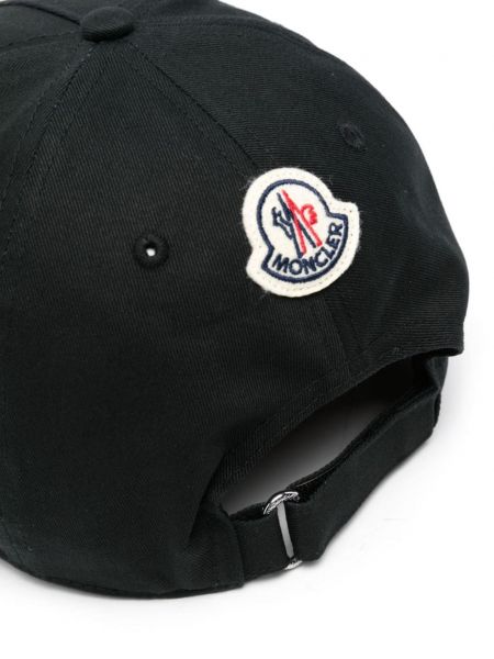 Mütze mit stickerei aus baumwoll Moncler schwarz