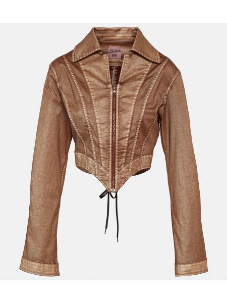 Джинсовая куртка Jean Paul Gaultier коричневая
