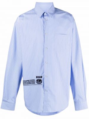 Camisa con bordado Msgm azul