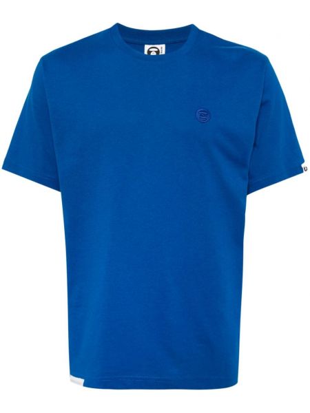 Βαμβακερή μπλούζα με κέντημα Aape By *a Bathing Ape® μπλε