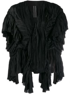 Chaqueta plisada Rick Owens negro