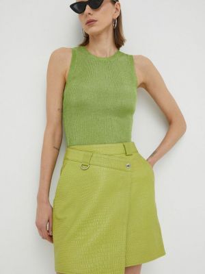 Кожаная юбка Gestuz зеленая