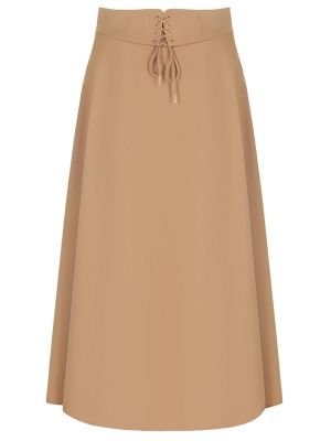 Однотонная юбка миди Ummaya бежевая