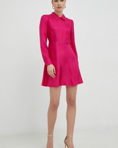 Red Valentino selyem ruha rózsaszín, mini, harang alakú
