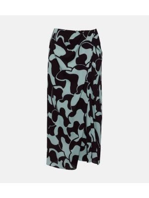 Midi suknja s printom s draperijom Dries Van Noten
