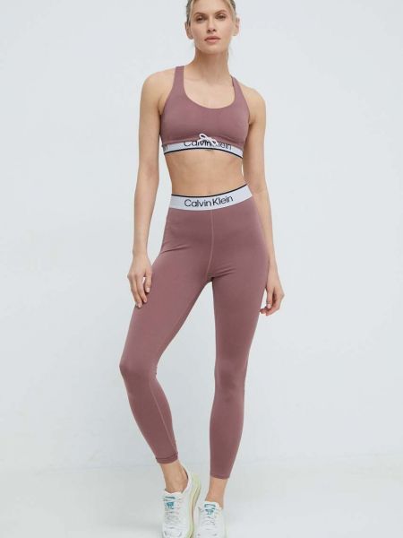 Spodnie sportowe z nadrukiem Calvin Klein Performance różowe