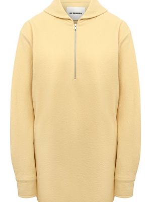 Шерстяной пуловер Jil Sander желтый