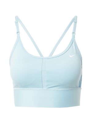 Športová podprsenka s potlačou z polyesteru Nike - modrá