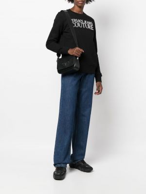Haftowana bluza z okrągłym dekoltem Versace Jeans Couture