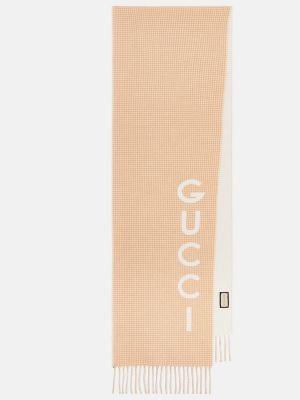 Žakárový kašmírový vlněný šál Gucci