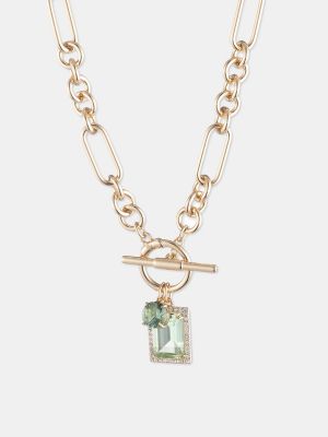 Collar de cristal Lauren Ralph Lauren verde