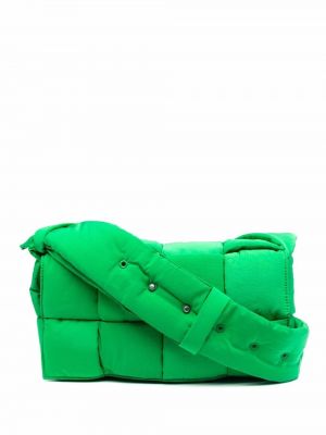 Bolsa de hombro acolchada Bottega Veneta verde
