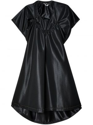 Μίντι φόρεμα ντραπέ Junya Watanabe μαύρο