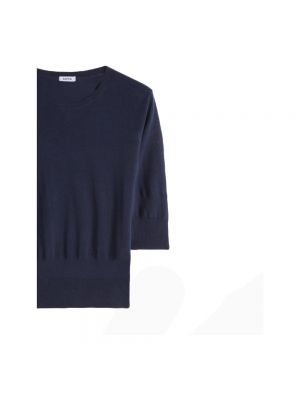Jersey de algodón de tela jersey de cuello redondo Aspesi azul