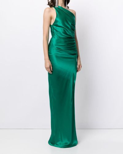 Sukienka wieczorowa asymetryczna Michelle Mason zielona