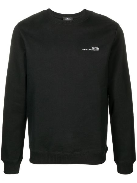 Sweatshirt aus baumwoll mit print A.p.c. schwarz
