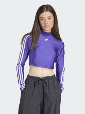 Chemisier slim à rayures Adidas violet