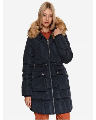 Prošívaný zimní kabát Top Secret modrý