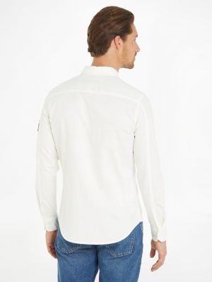 Cămășă de blugi Calvin Klein Jeans alb