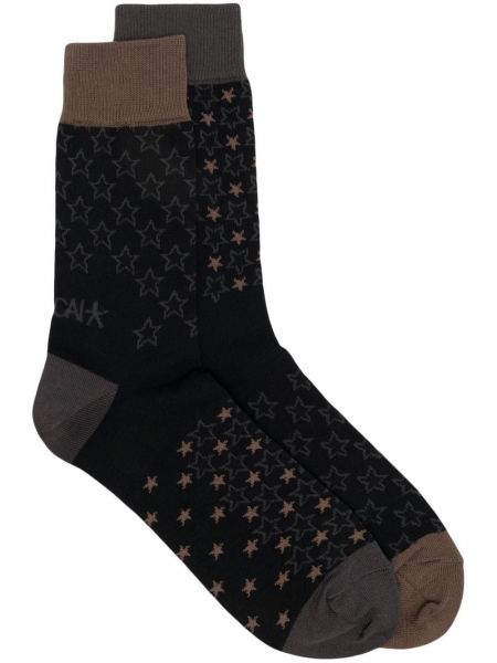Със звездички чорапи с принт Sacai