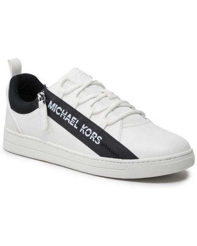 Csipkés cipzáras fűzős sneakers Michael Michael Kors fehér