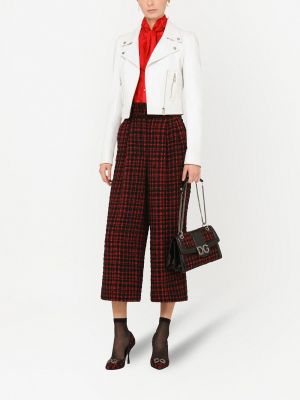 Pantalones culotte de tweed Dolce & Gabbana rojo