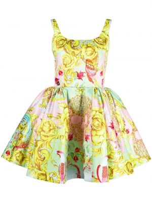 Sukienka mini z nadrukiem Philipp Plein żółta