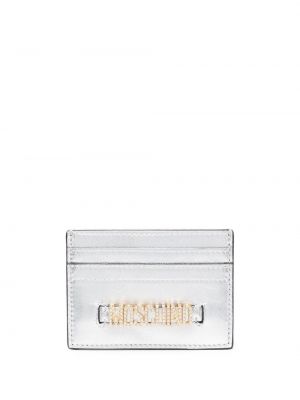 Krištáľová peňaženka Moschino strieborná
