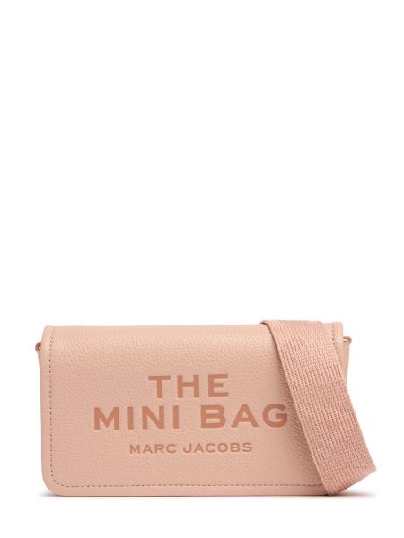 Lær mini bag Marc Jacobs rosa