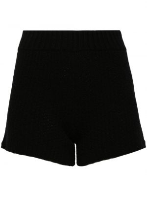 Shorts en cachemire en tricot Alanui noir