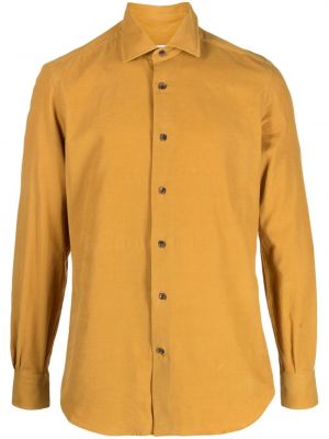 Βαμβακερό πουκάμισο Mazzarelli κίτρινο